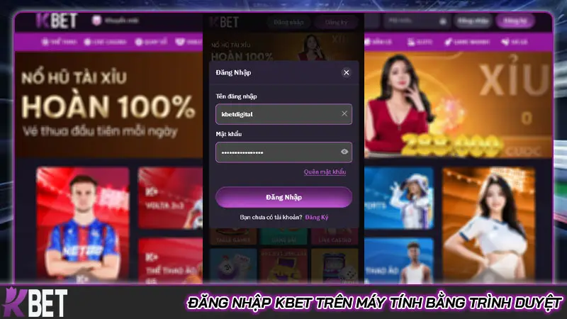 Hướng dẫn đăng nhập Kbet trong 2 giây ai cũng có thể làm được Đăng nhập Kbet trên điện thoại bằng trình duyệt